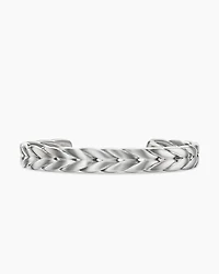 Chevron Cuff Bracelet Sterling Silver, 9mm