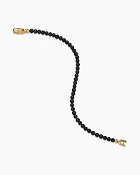 Spiritual Beads Bracelet with Pavé and 18K Yellow Gold, 6mm