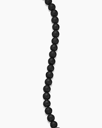 Spiritual Beads Bracelet Black Onyx with Sterling Silver, 4mm