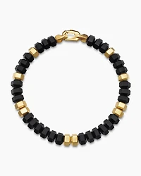 Hex Bead Bracelet with 18K Yellow Gold