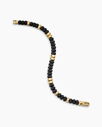 Hex Bead Bracelet with 18K Yellow Gold