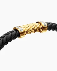 Chevron Rubber Bracelet with 18K Yellow Gold