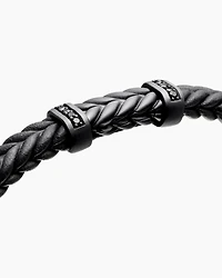 Chevron Bracelet Black Rubber with Titanium and Diamonds