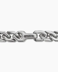 Curb Chain Angular Link Bracelet Sterling Silver, 8.7mm
