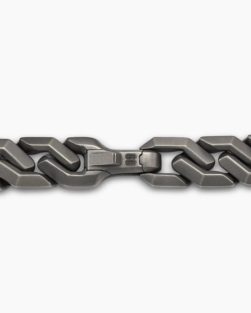 Curb Chain Angular Link Bracelet in Titanium