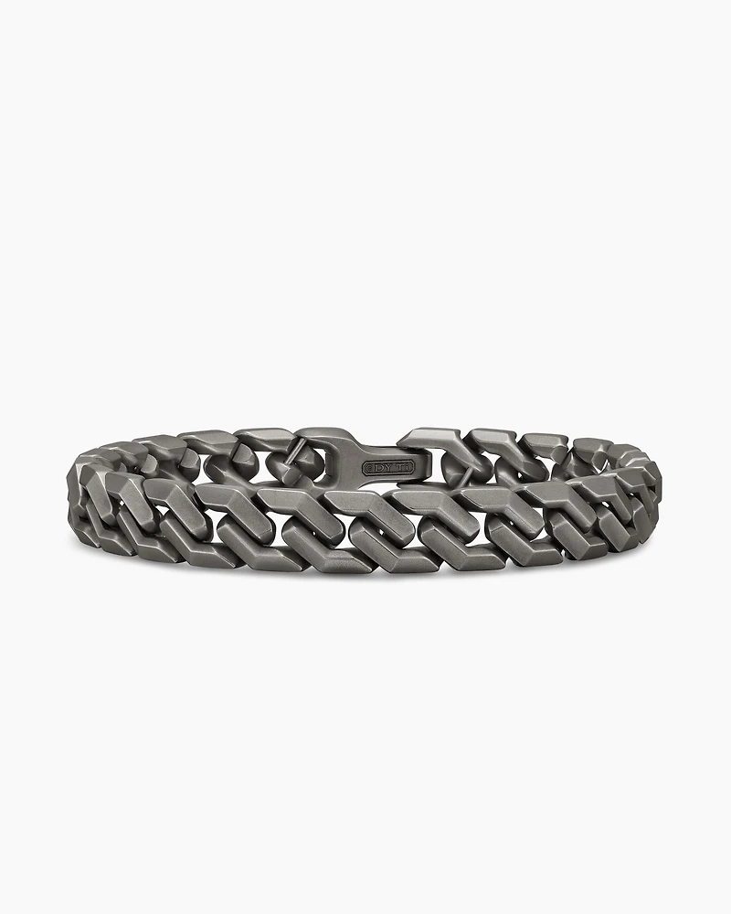 Curb Chain Angular Link Bracelet in Titanium