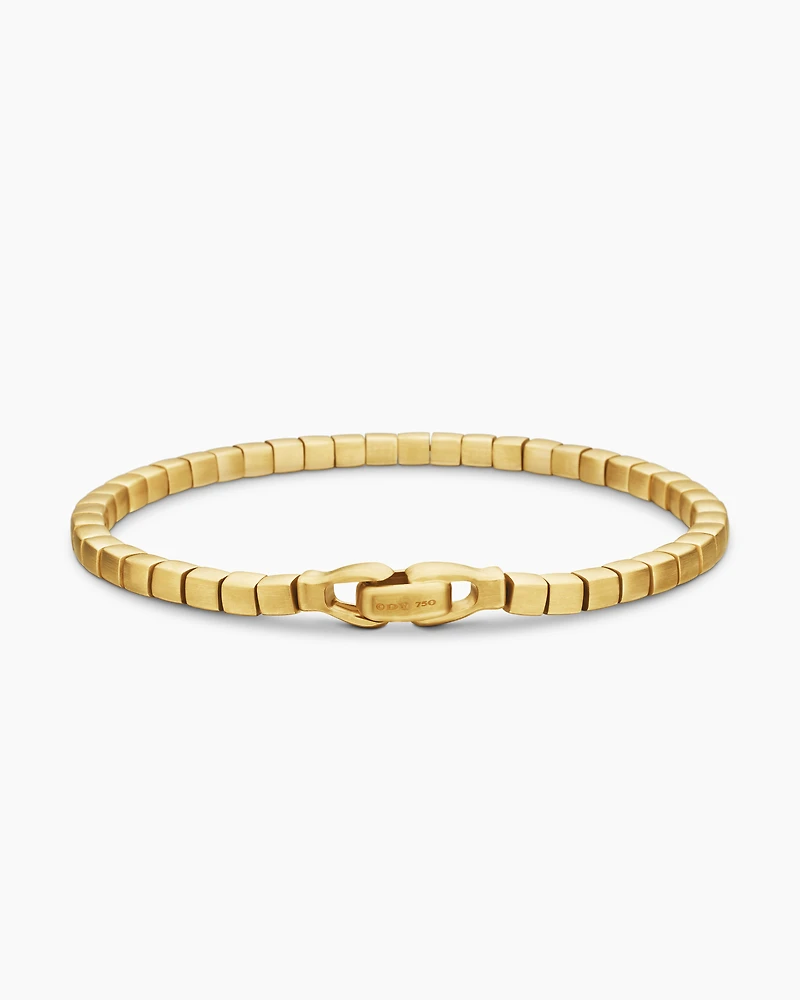 Spiritual Beads Cushion Bracelet 18K Yellow Gold, 4mm