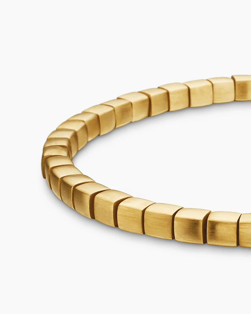 Spiritual Beads Cushion Bracelet 18K Yellow Gold, 4mm