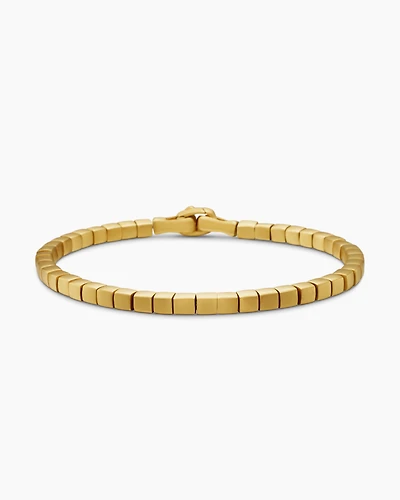Spiritual Beads Cushion Bracelet 18K Yellow Gold, 4mm
