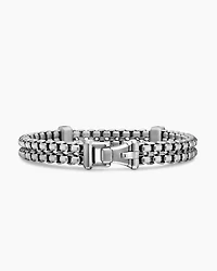 Double Box Chain Bracelet with 18K Yellow Gold