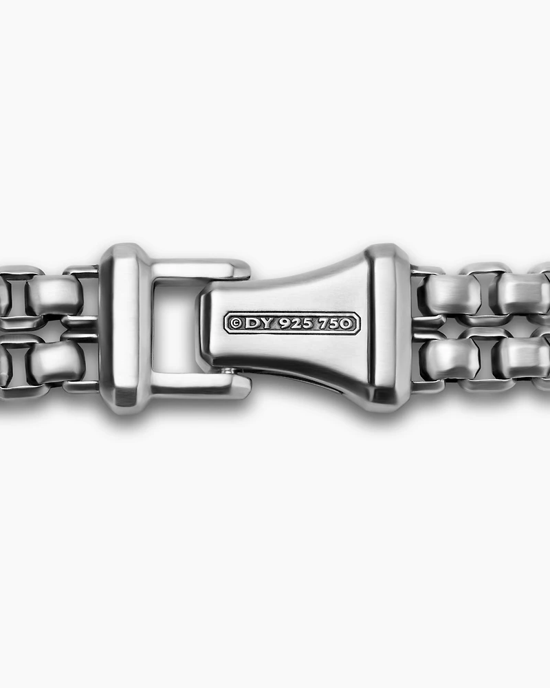 Double Box Chain Bracelet with 18K Yellow Gold