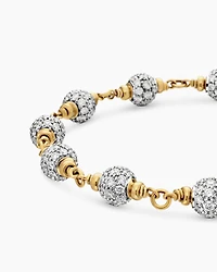 Spiritual Beads Rosary Bracelet in 18K Yellow Gold with Diamonds, 6mm