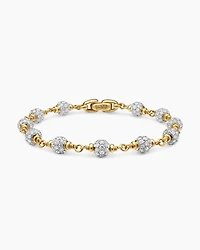 Spiritual Beads Rosary Bracelet in 18K Yellow Gold with Diamonds, 6mm