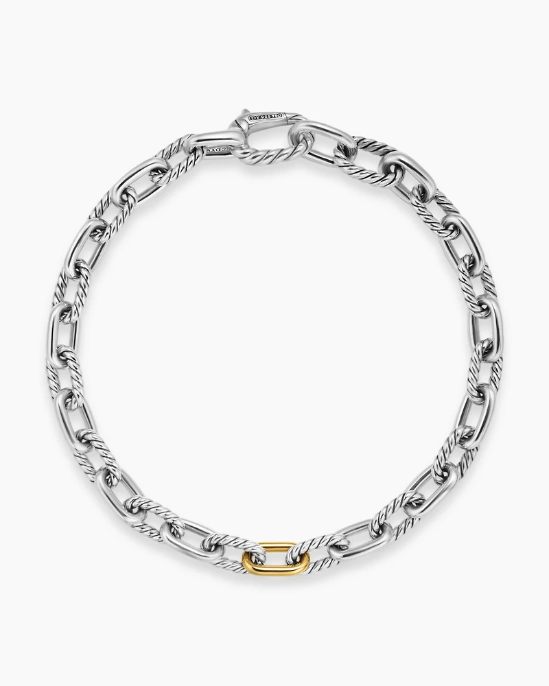 DY Madison® Chain Bracelet Sterling Silver with 18K Yellow Gold
