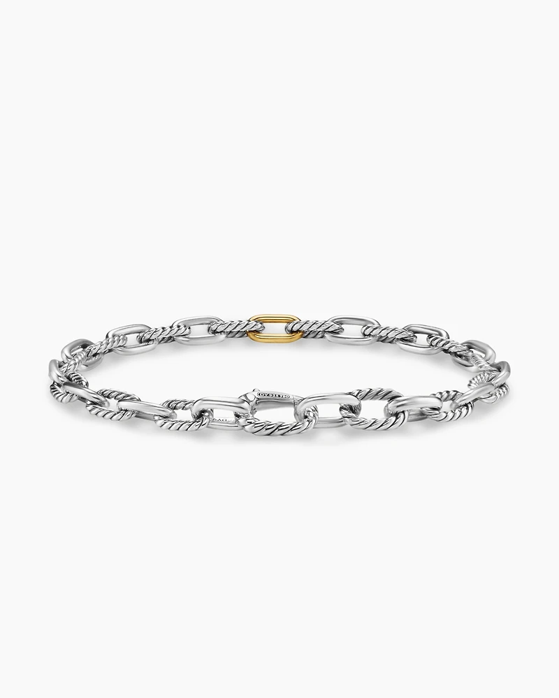 DY Madison® Chain Bracelet Sterling Silver with 18K Yellow Gold
