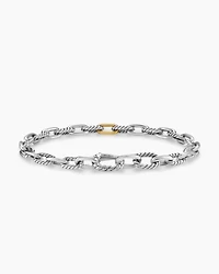 DY Madison® Chain Bracelet Sterling Silver with 18K Yellow Gold