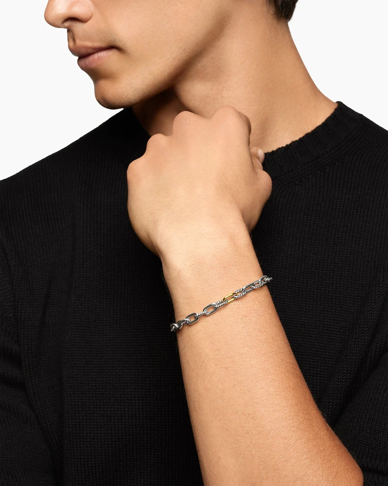DY Madison® Chain Bracelet Sterling Silver with 18K Yellow Gold