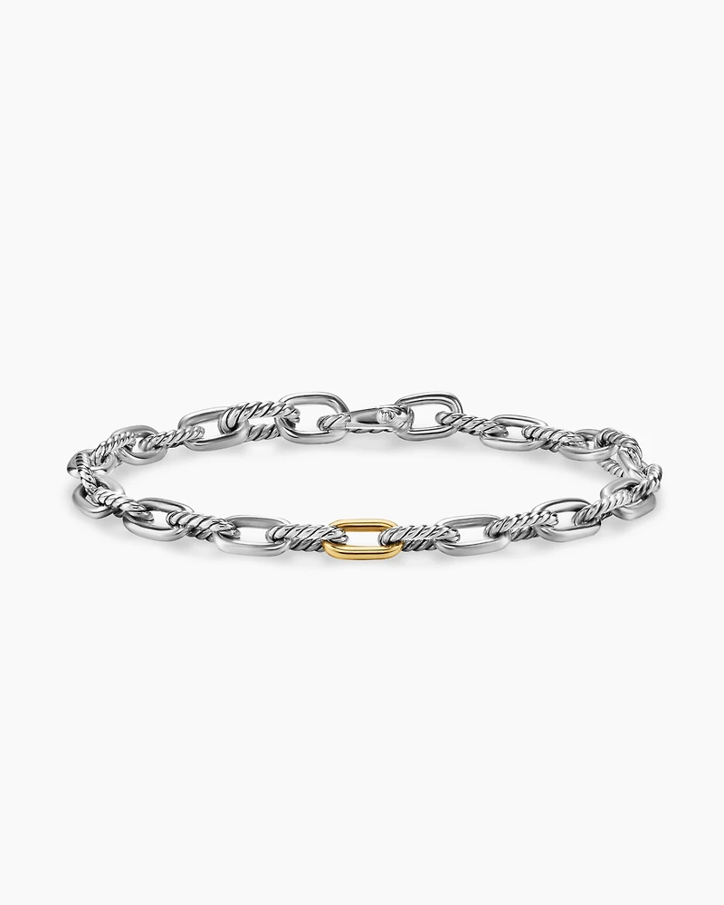 DY Madison® Chain Bracelet Sterling Silver with 18K Yellow Gold