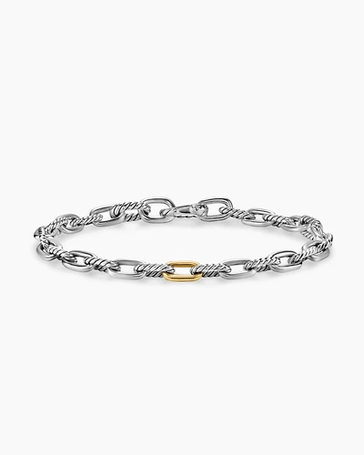 DY Madison® Chain Bracelet Sterling Silver with 18K Yellow Gold