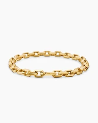 Heirloom Chain Link Bracelet 18K Yellow Gold with Pavé, 7.5mm