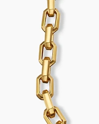 Heirloom Chain Link Bracelet 18K Yellow Gold with Pavé, 7.5mm