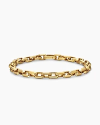 Heirloom Chain Link Bracelet 18K Yellow Gold with Pavé, 7.5mm