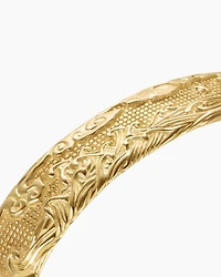 Waves Cuff Bracelet in 18K Yellow Gold, 12mm