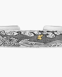 Waves Cuff Bracelet 18K Yellow Gold, 9mm