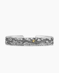 Waves Cuff Bracelet 18K Yellow Gold, 9mm
