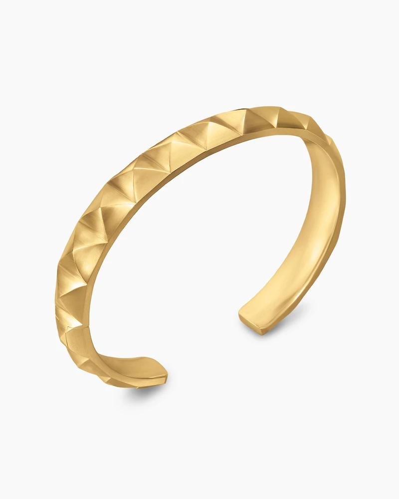 Pyramid Cuff Bracelet 18K Yellow Gold, 9.3mm