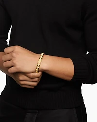Pyramid Cuff Bracelet 18K Yellow Gold, 9.3mm