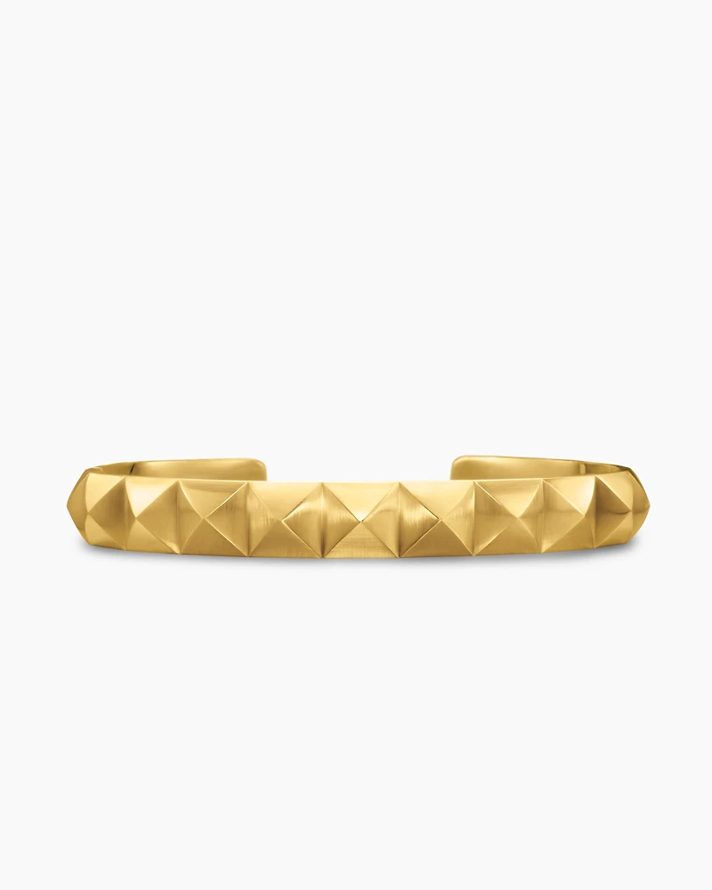Pyramid Cuff Bracelet 18K Yellow Gold, 9.3mm