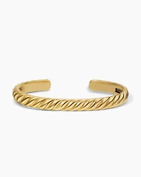 Sculpted Cable Cuff Bracelet 18K Yellow Gold, 7mm