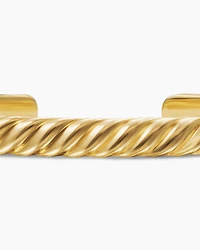 Sculpted Cable Cuff Bracelet 18K Yellow Gold, 7mm