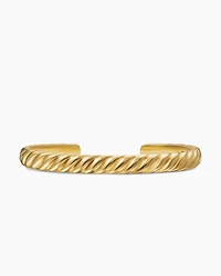 Sculpted Cable Cuff Bracelet 18K Yellow Gold, 7mm