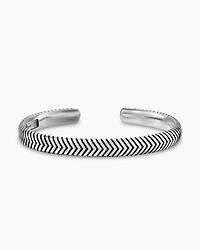 Chevron Cuff Bracelet Sterling Silver, 8mm