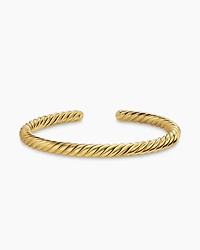 Cable Cuff Bracelet 18K Yellow Gold, 6mm