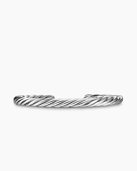 Cable Cuff Bracelet Sterling Silver, 6mm