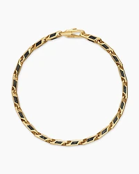Streamline® Faceted Chain Bracelet in 18K Yellow Gold with Forged Carbon, 4.3mm