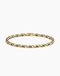 Streamline® Faceted Chain Bracelet in 18K Yellow Gold with Forged Carbon, 4.3mm