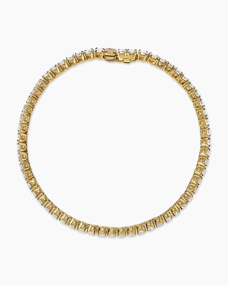 Helena Bracelet 18K Yellow Gold with Diamonds, 4mm