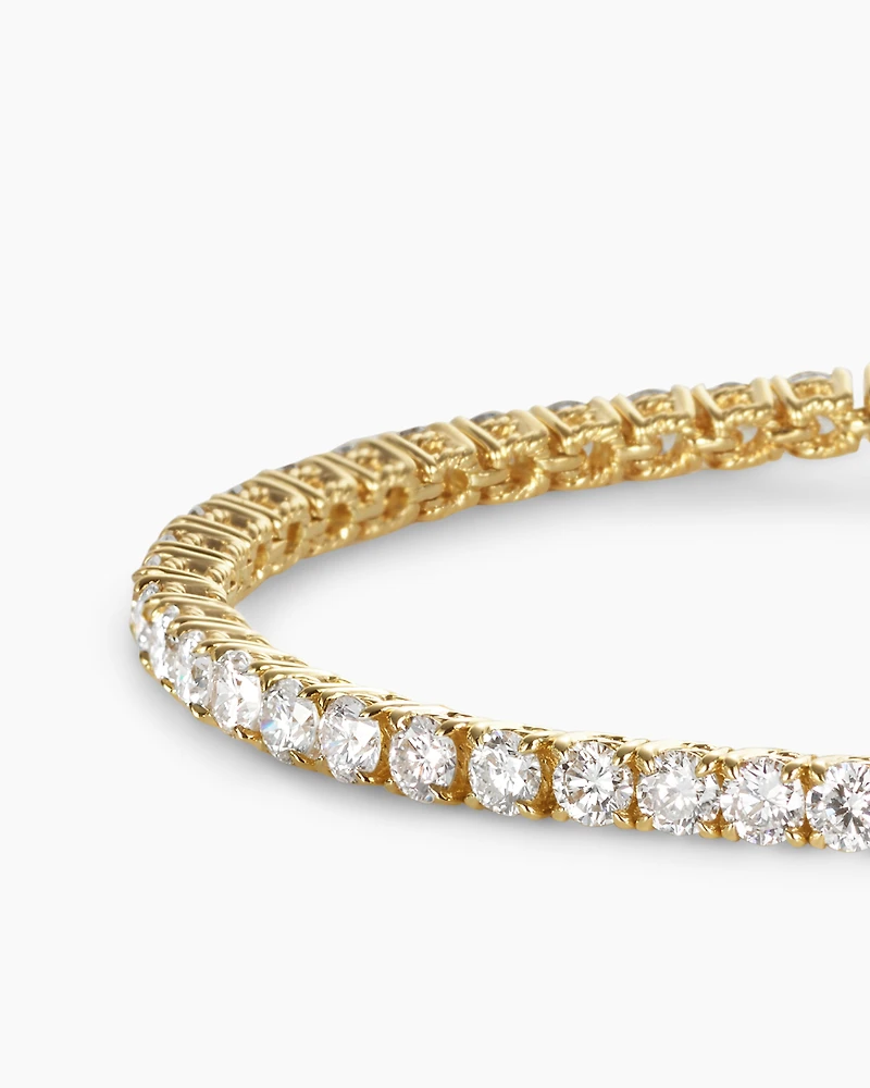 Helena Bracelet 18K Yellow Gold with Diamonds, 4mm
