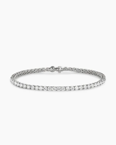Cablespira Bracelet 18K White Gold with Diamonds, 3mm