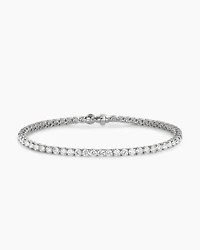 Cablespira Bracelet 18K White Gold with Diamonds, 3mm