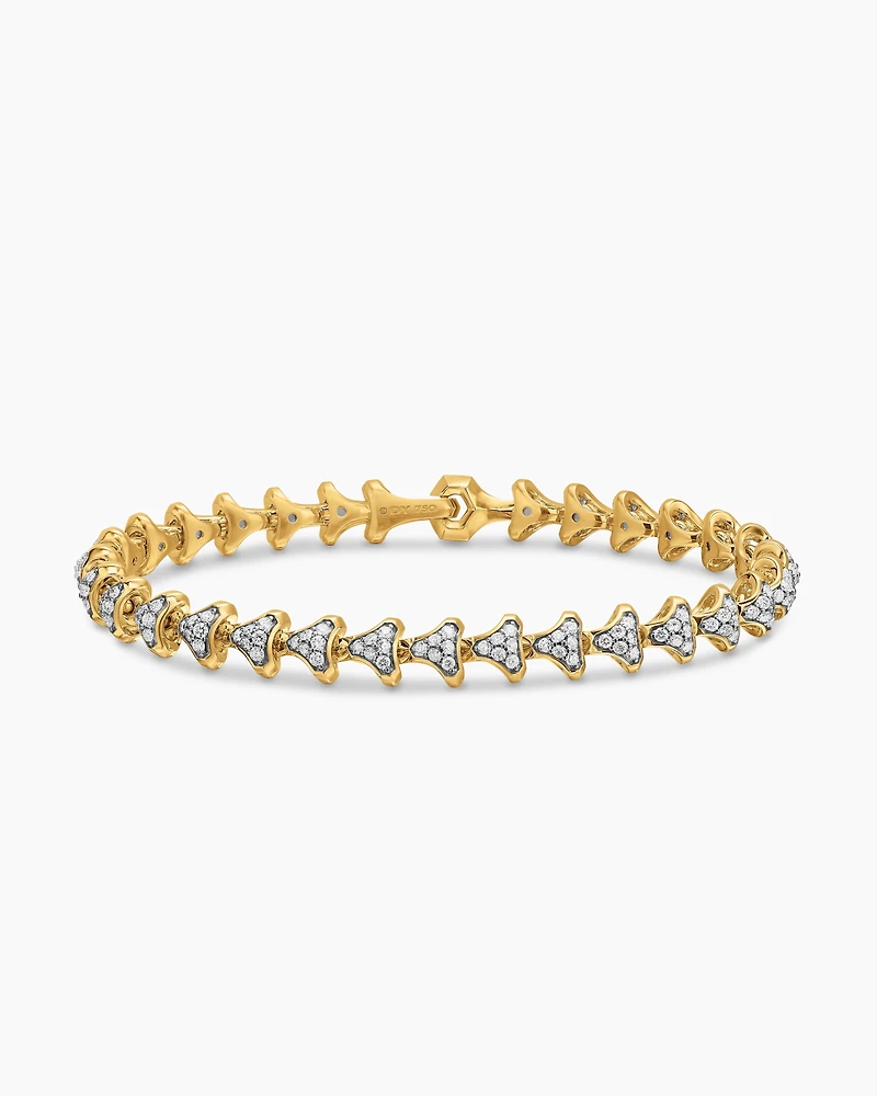 Armory® Link Bracelet 18K Yellow Gold with Diamonds, 7.5mm