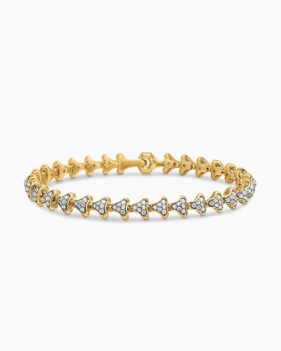 Armory® Link Bracelet 18K Yellow Gold with Diamonds, 7.5mm