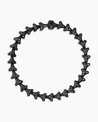 Armory® Link Bracelet Black Titanium with Diamonds, 7.5mm
