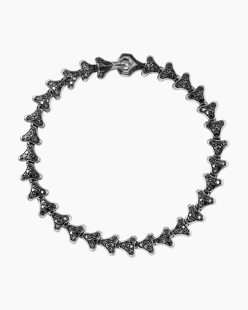 Armory® Link Bracelet Sterling Silver with Black Diamonds, 7.5mm