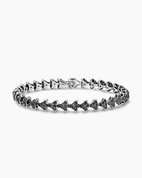 Armory® Link Bracelet Sterling Silver with Black Diamonds, 7.5mm