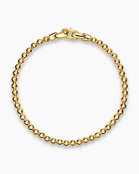 Spiritual Beads Metal Bead Bracelet 18K Yellow Gold, 4mm
